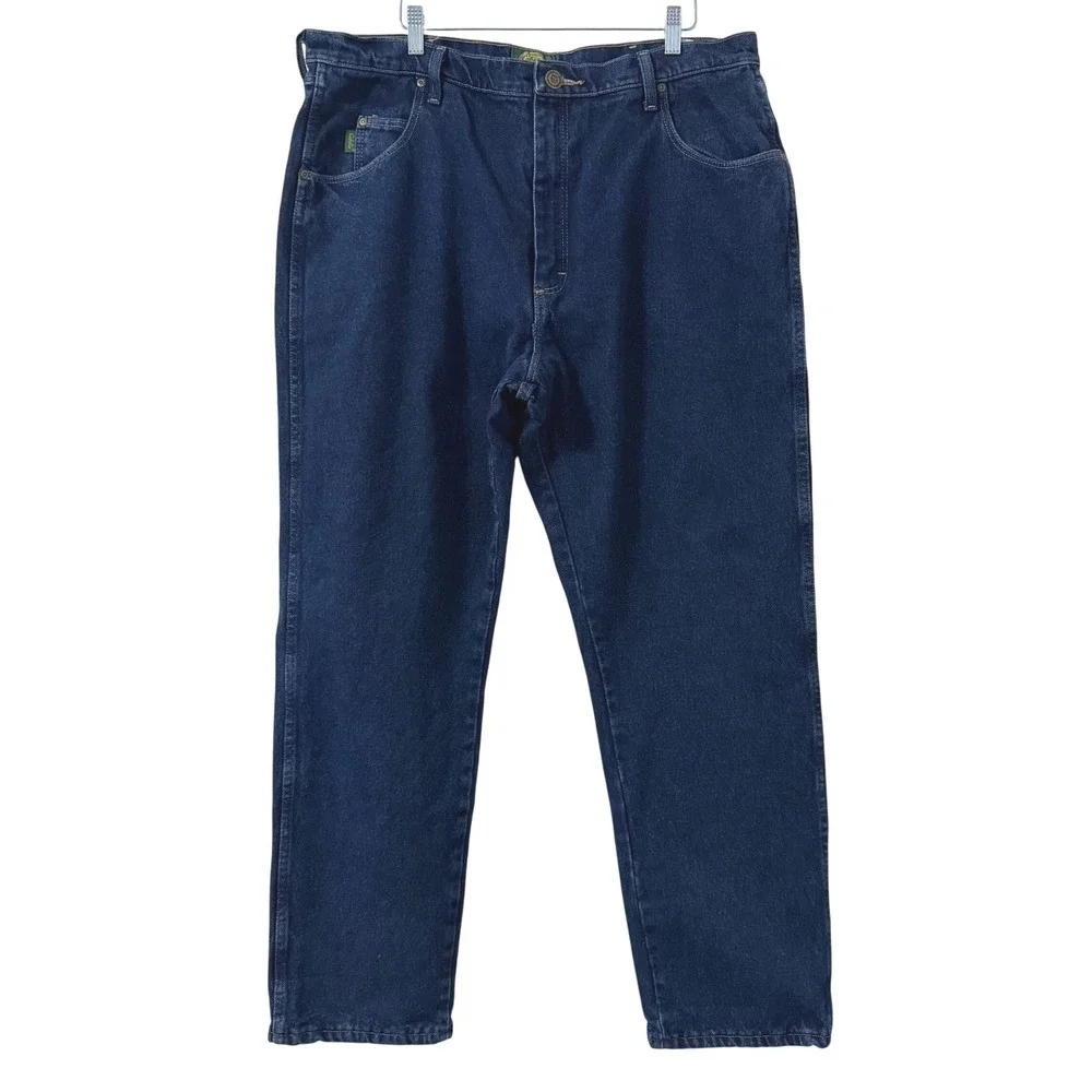 Cabelas‎ Jeans Size 40x32 Flannel Lined Dark Wash Denim Outdoor Workwear Utility